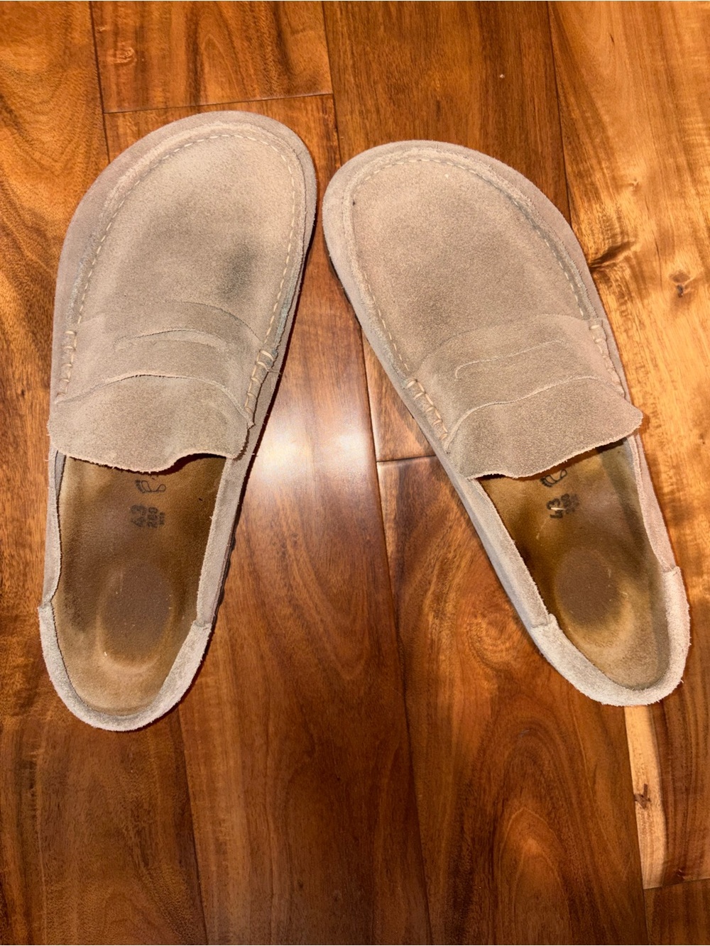 Birkenstock Men's Suede Loafers in Taupe